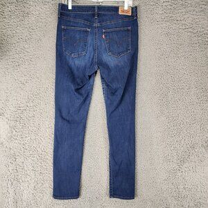 Levis Jeans Womens 31 Dark Wash Stretch Mid Rise Slimming Skinny
